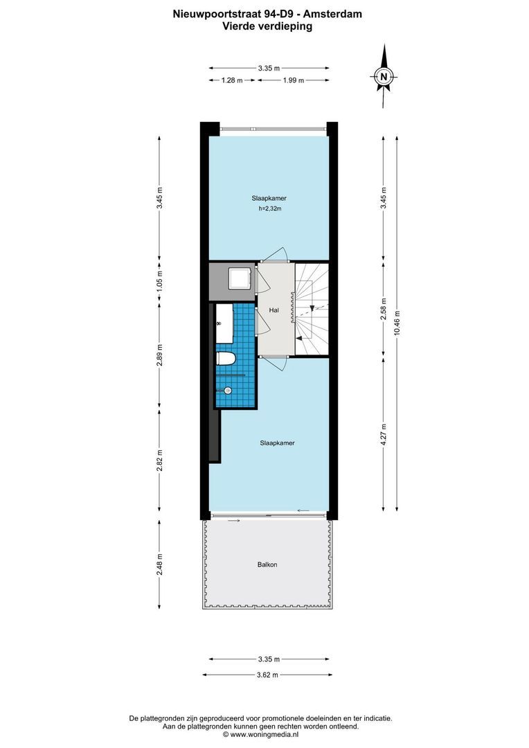 Nieuwpoortstraat 94 D 9, Amsterdam plattegrond-3