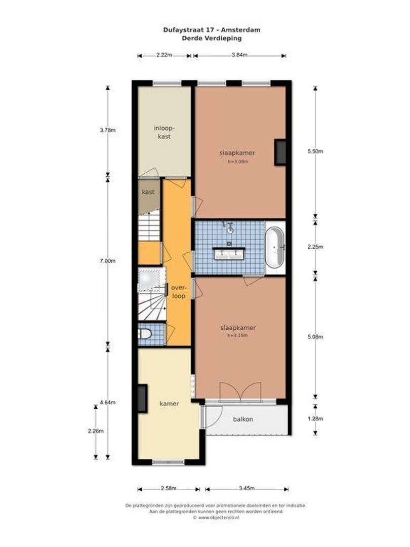 Dufaystraat 17 2, Amsterdam plattegrond-1