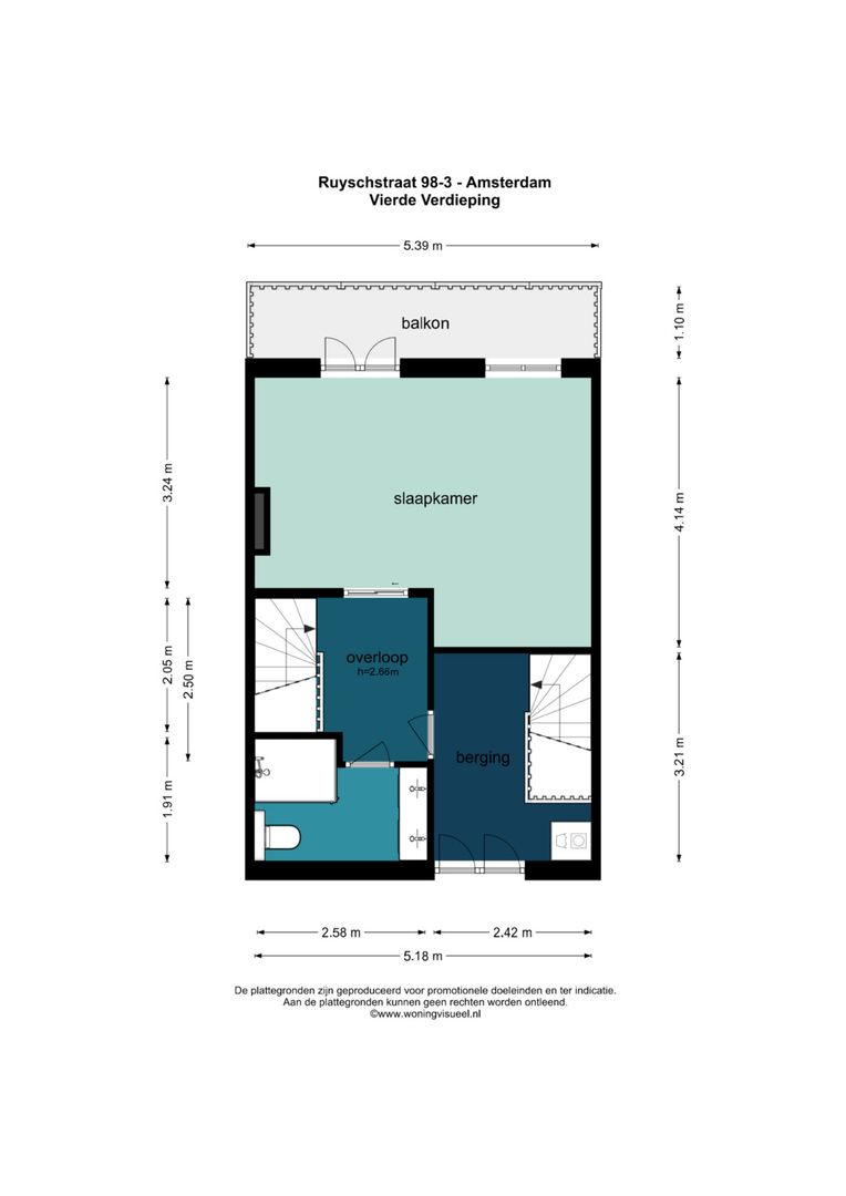Ruyschstraat 98 3, Amsterdam plattegrond-0
