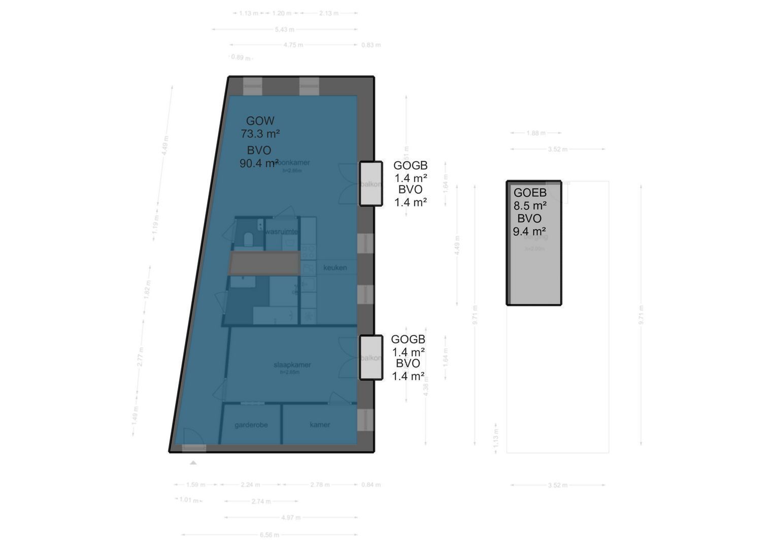 Oostenburgervoorstraat 288, Amsterdam plattegrond-0