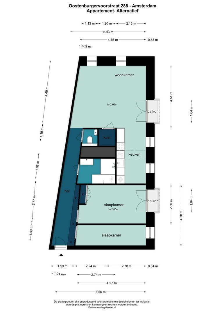 Oostenburgervoorstraat 288, Amsterdam plattegrond-2