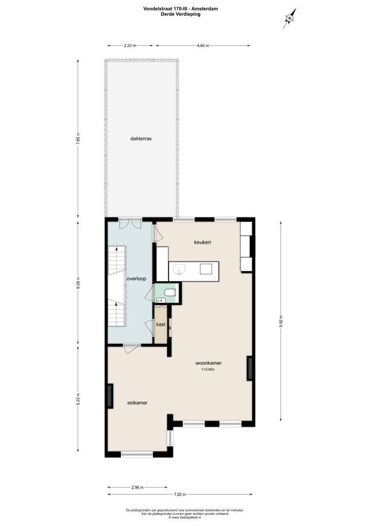 Vondelstraat 170 3, Amsterdam plattegrond-0