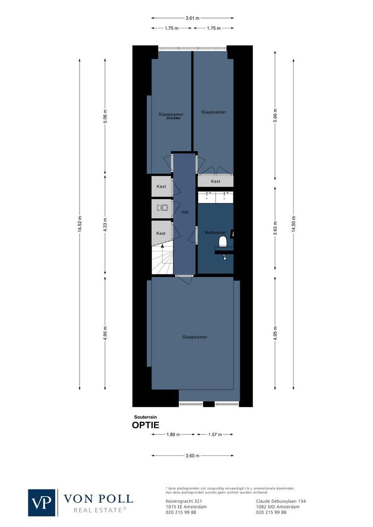 Eerste Helmersstraat 170 H, Amsterdam plattegrond-2