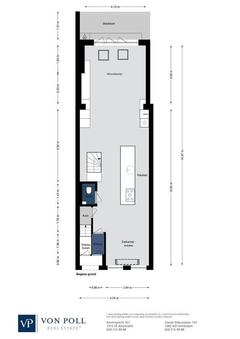 Eerste Helmersstraat 170 H, Amsterdam plattegrond-0