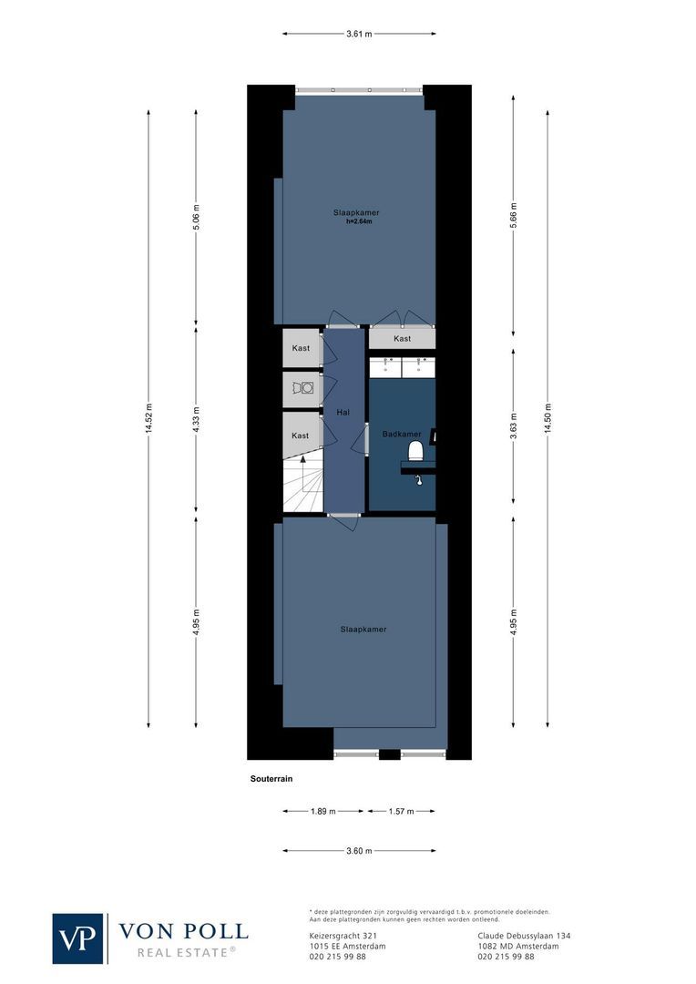 Eerste Helmersstraat 170 H, Amsterdam plattegrond-1