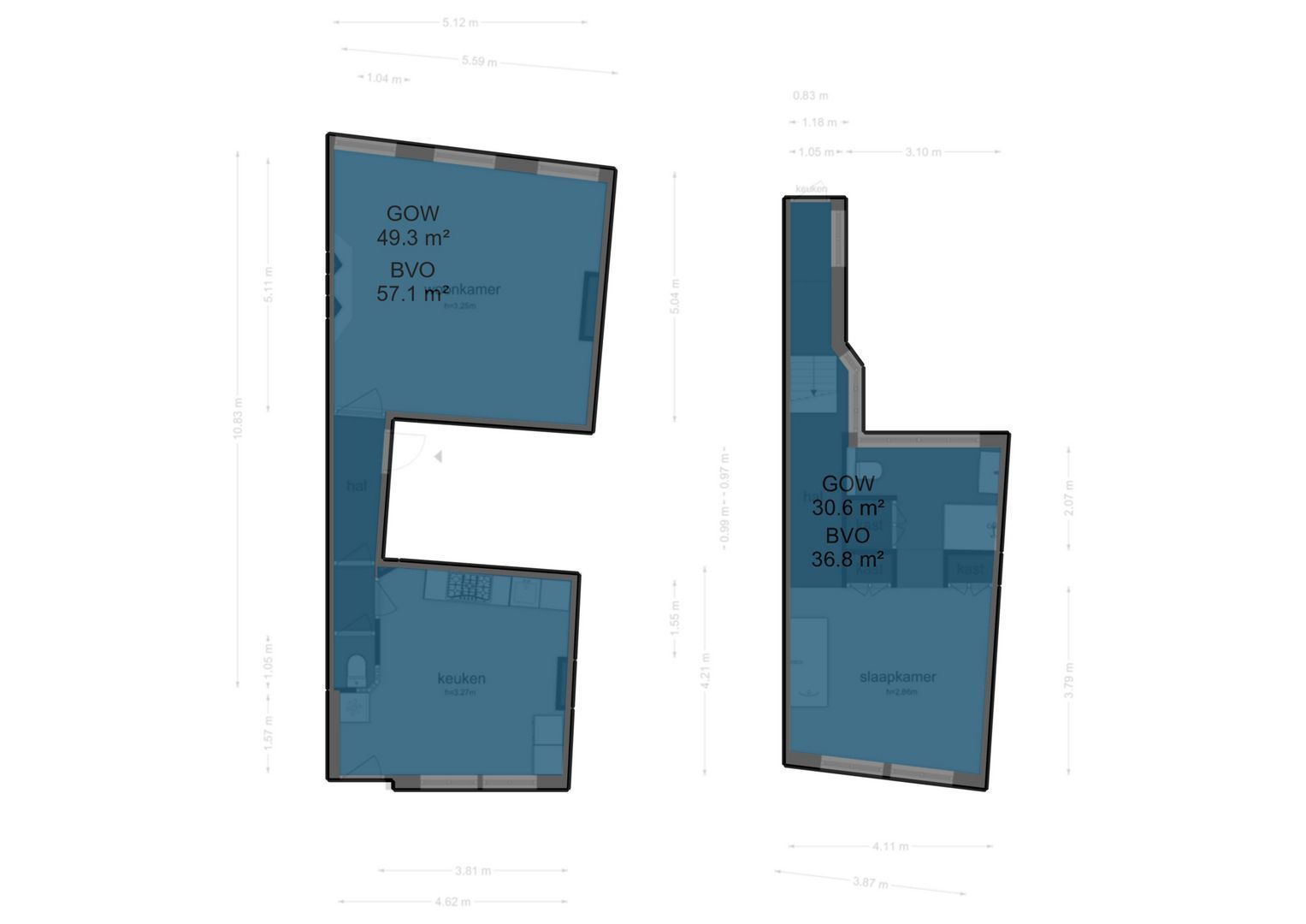 Spuistraat 34 B, Amsterdam plattegrond-0