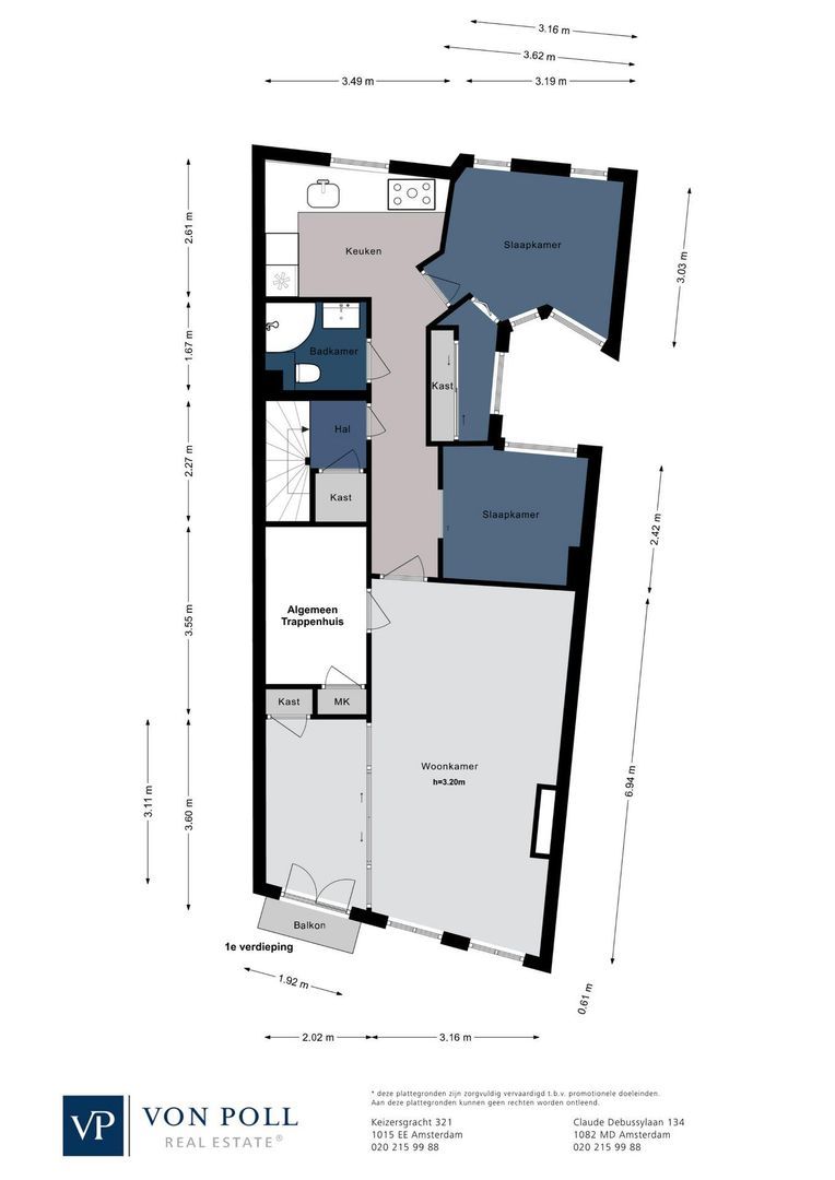 Spuistraat 268 1, Amsterdam plattegrond-0