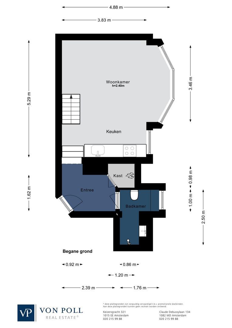 Van Spilbergenstraat 166 G, Amsterdam plattegrond-0