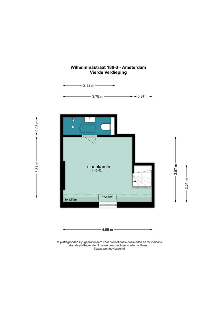 Wilhelminastraat 180 3, Amsterdam plattegrond-1