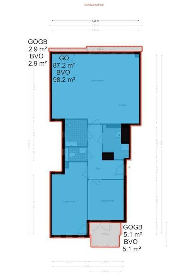 Valkenburgerstraat 192 K, Amsterdam plattegrond-1