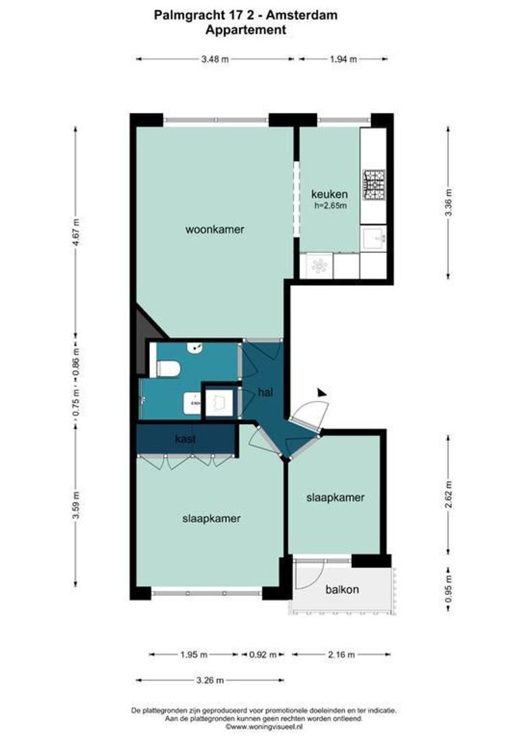 Palmgracht 17 2, Amsterdam plattegrond-0