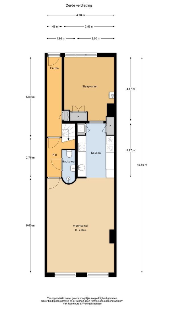 Keizersgracht 736 B, Amsterdam plattegrond-0