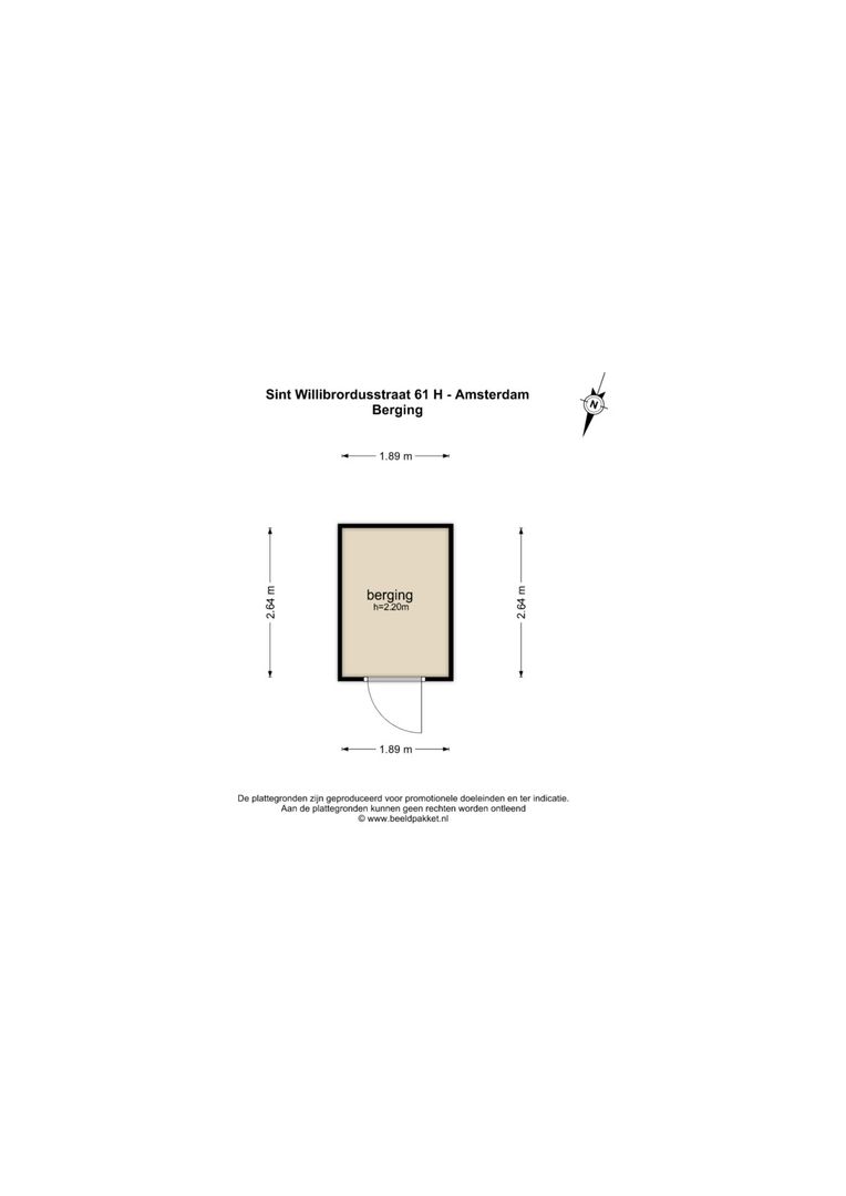 Sint Willibrordusstraat 61 H, Amsterdam plattegrond-3