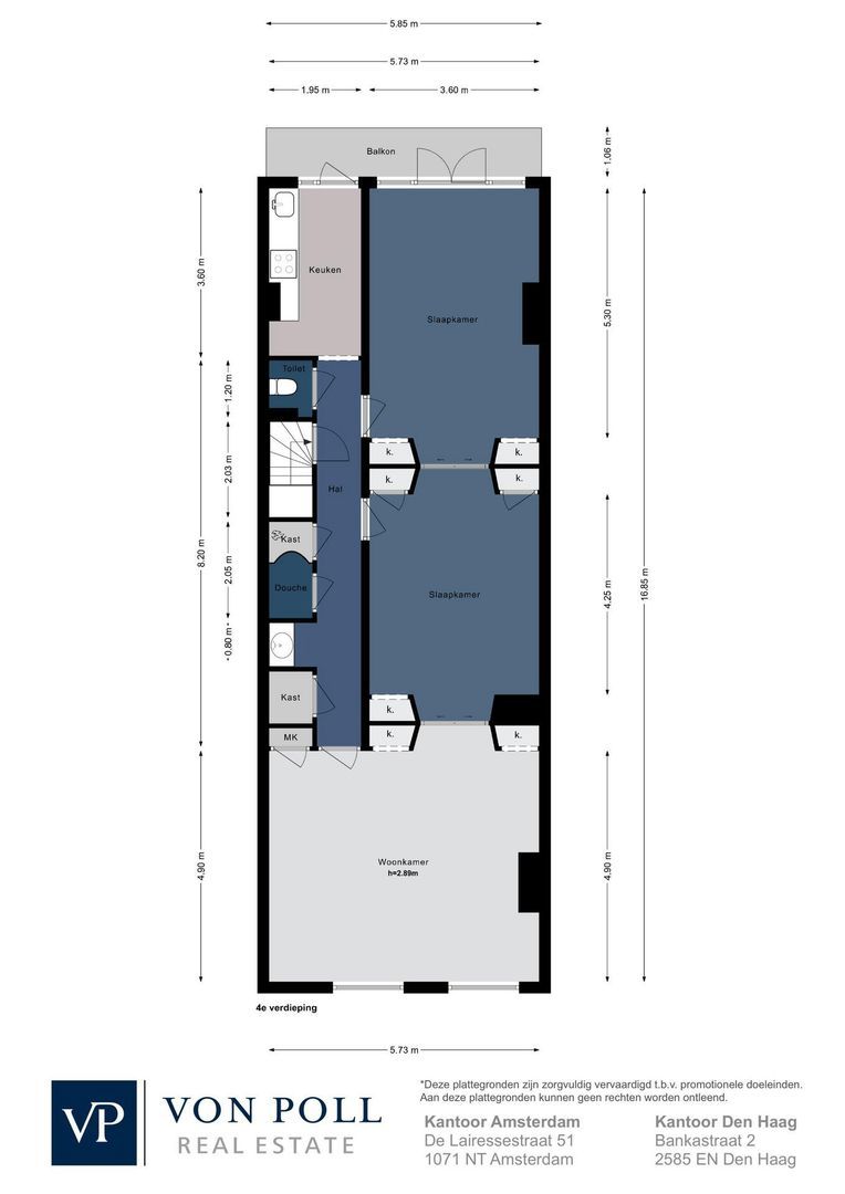 Amstel 163 4, Amsterdam plattegrond-0
