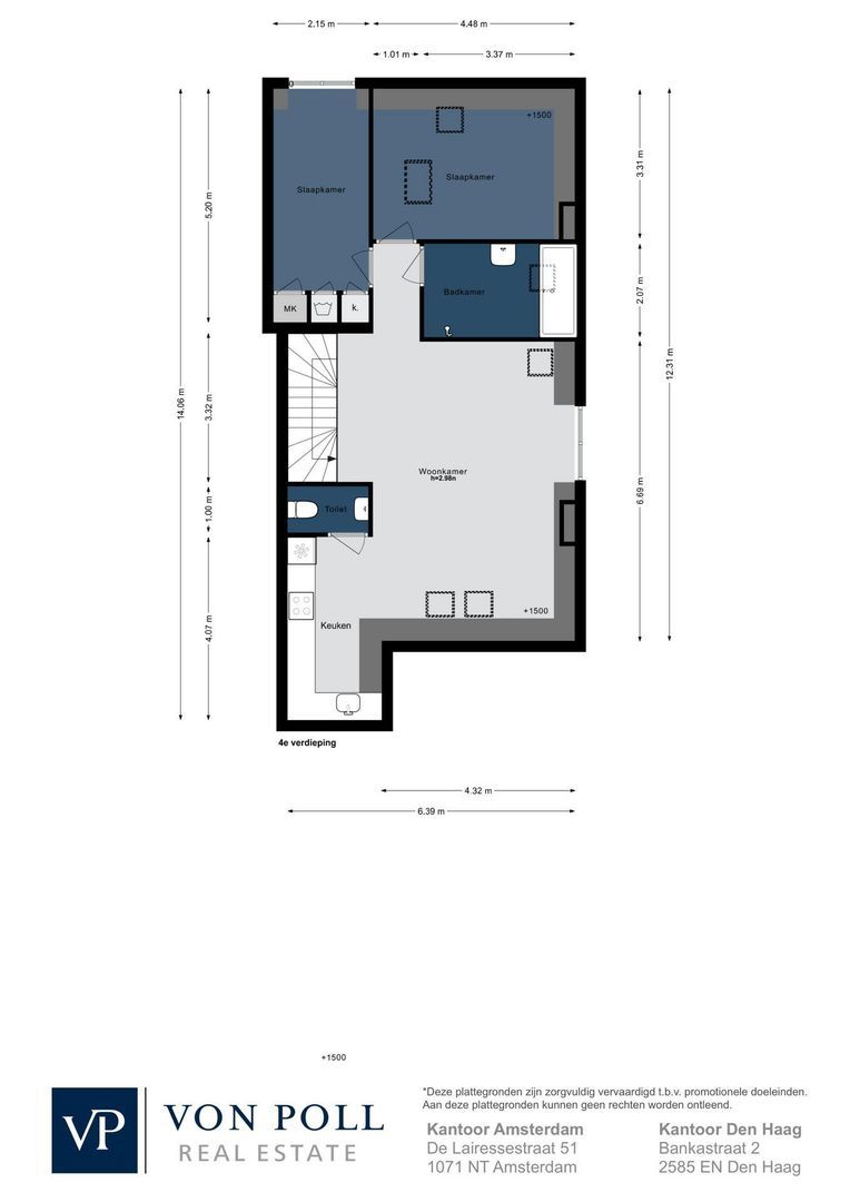 Waldeck Pyrmontlaan 6 4, Amsterdam plattegrond-0