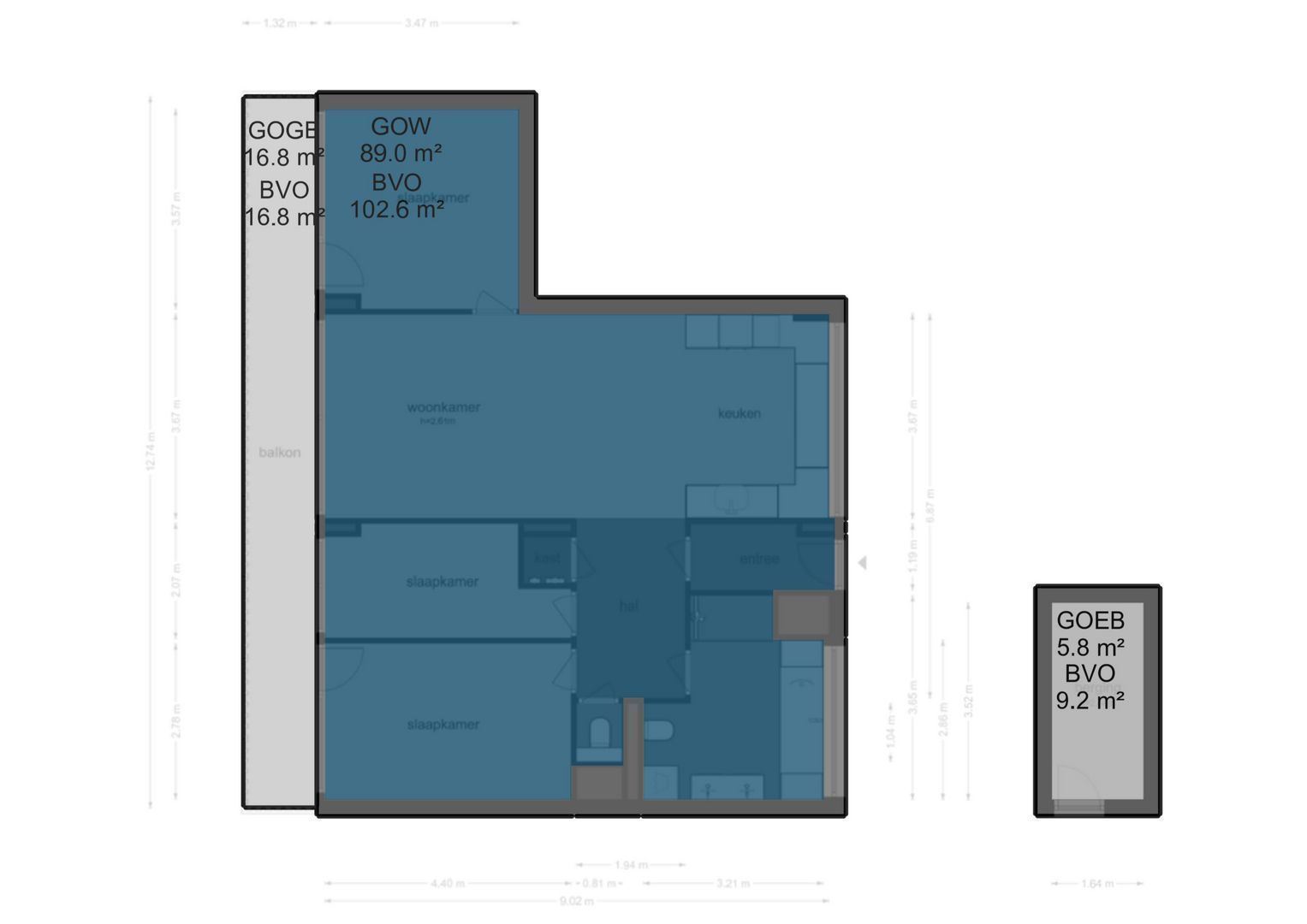 Burgemeester Hogguerstraat 133, Amsterdam plattegrond-0