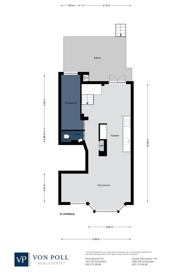 Lanseloetstraat 18 H, Amsterdam plattegrond-1