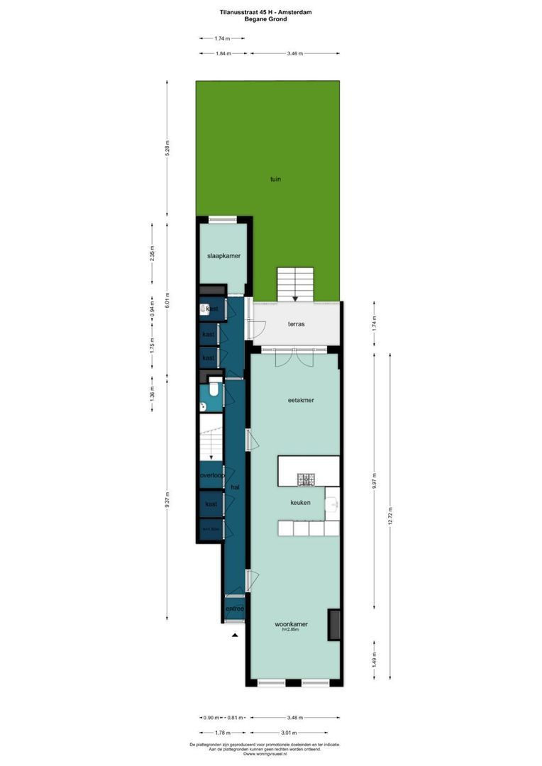 Tilanusstraat 45 H, Amsterdam plattegrond-1