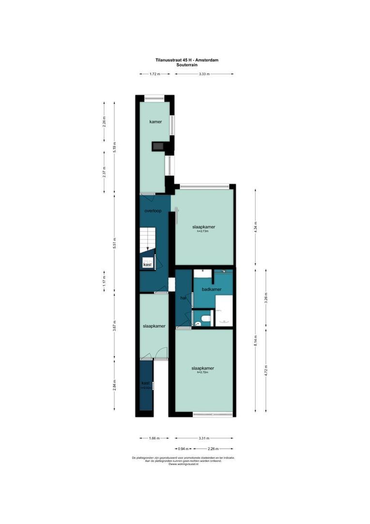 Tilanusstraat 45 H, Amsterdam plattegrond-2