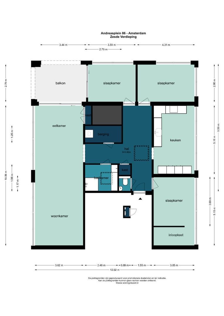 Andreasplein 86, Amsterdam plattegrond-1