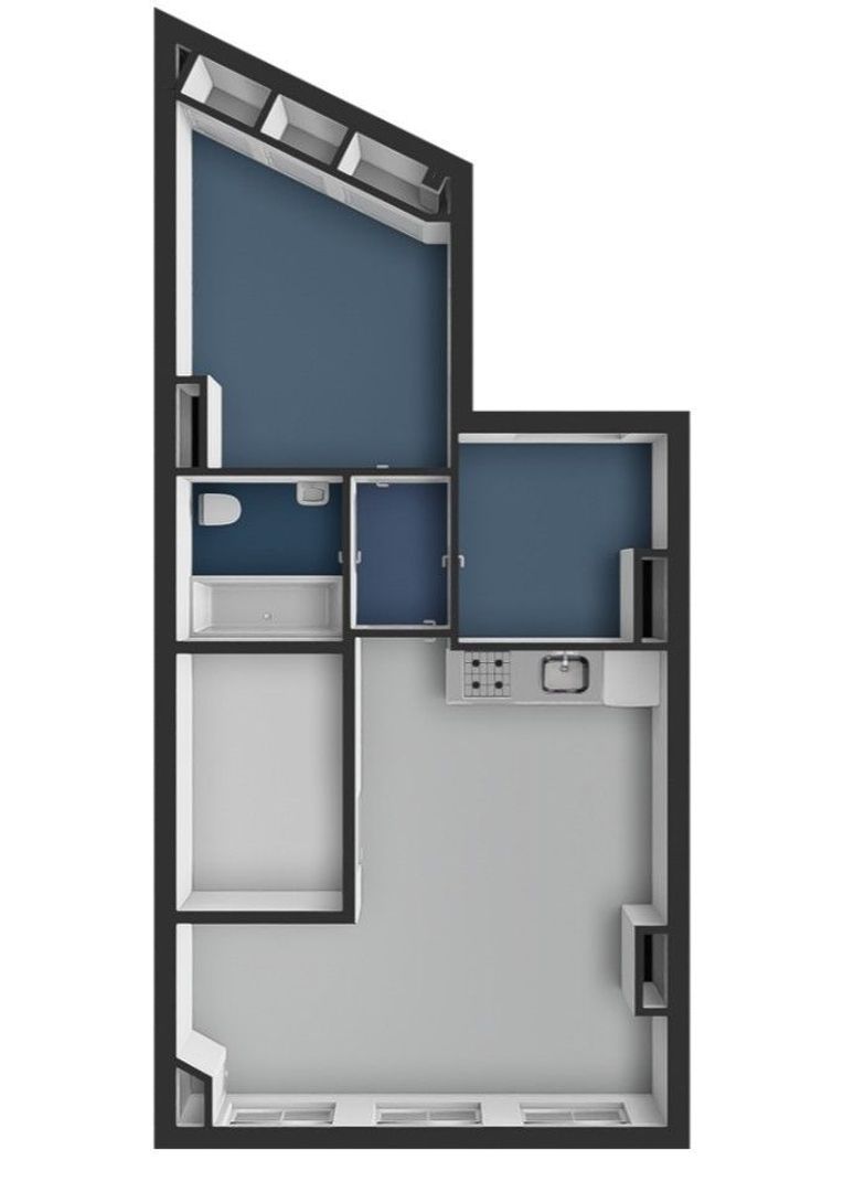 Roetersstraat 14 1, Amsterdam plattegrond-1