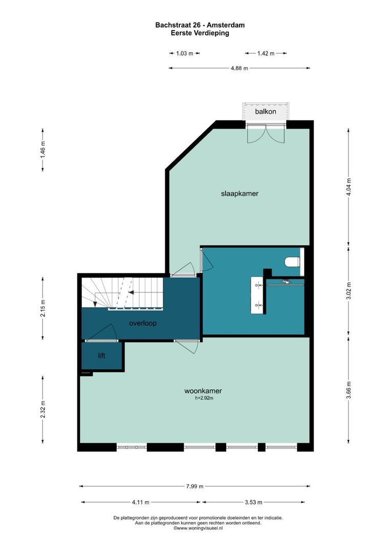 Bachstraat 26, Amsterdam plattegrond-2