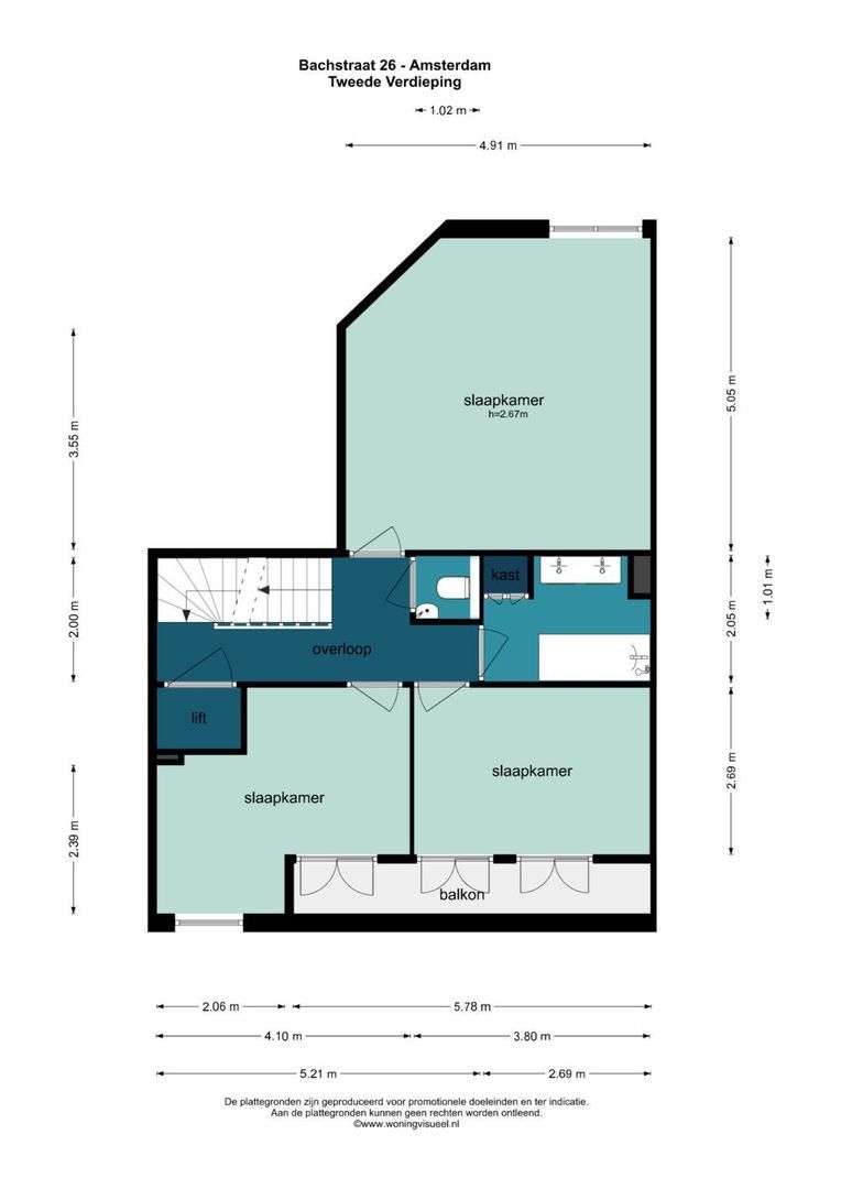 Bachstraat 26, Amsterdam plattegrond-3
