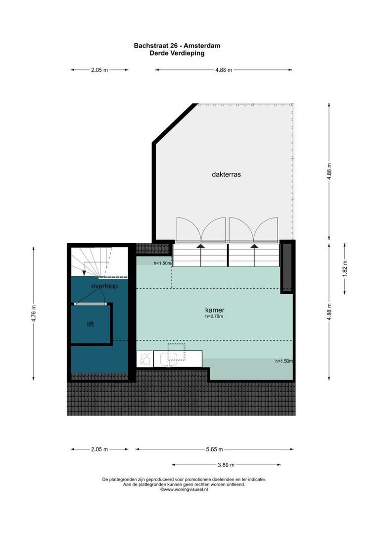 Bachstraat 26, Amsterdam plattegrond-4