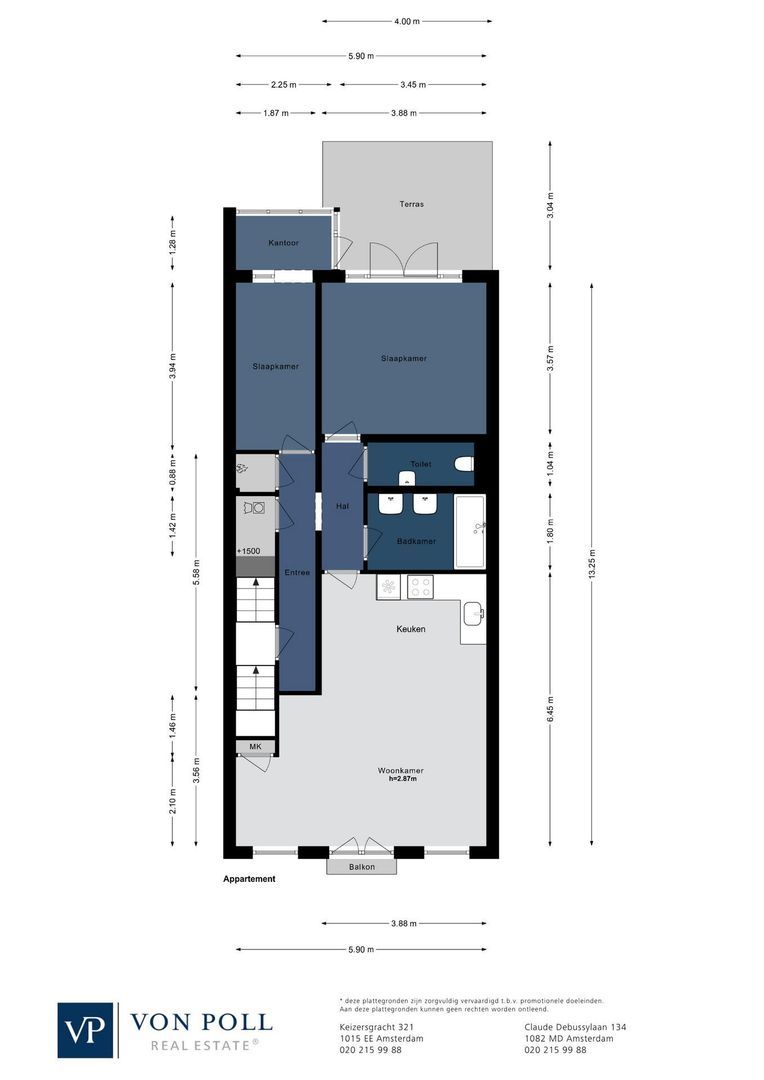 Van Ostadestraat 197 1, Amsterdam plattegrond-0