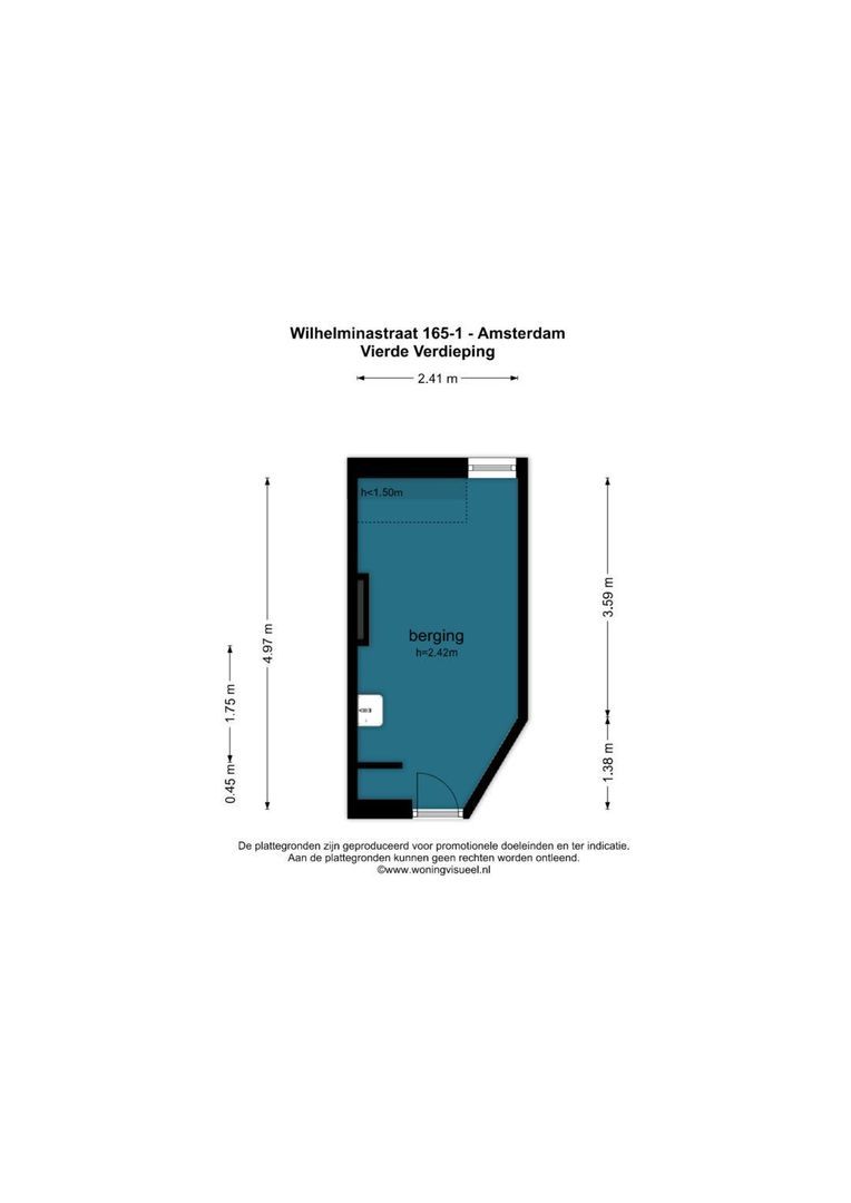 Wilhelminastraat 165 1, Amsterdam plattegrond-2