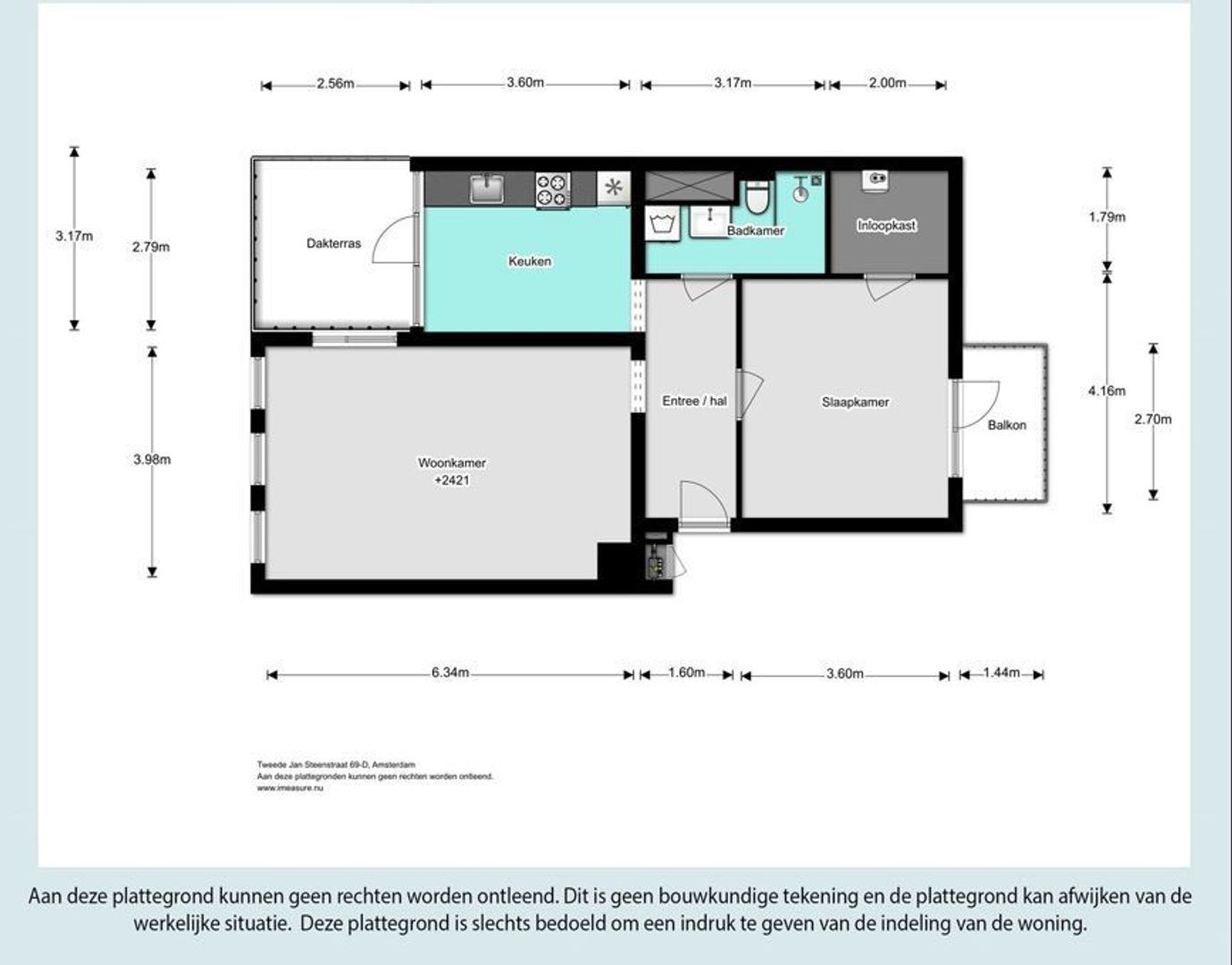Tweede Jan Steenstraat 69 D, Amsterdam plattegrond-0