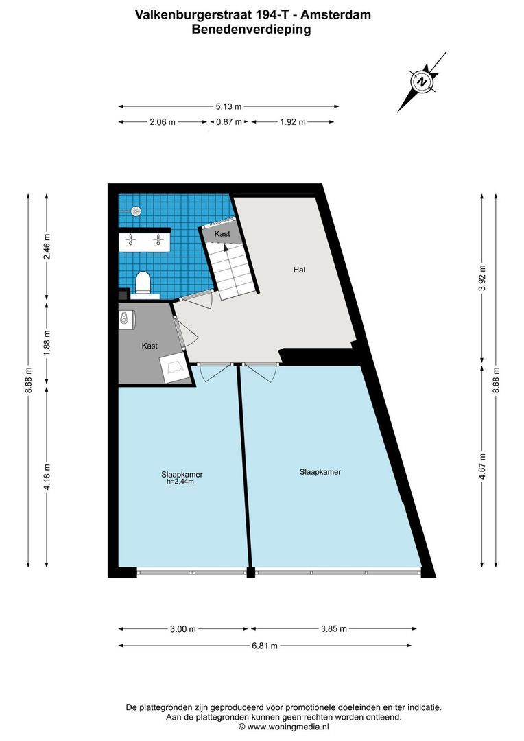 Valkenburgerstraat 194 T, Amsterdam plattegrond-0