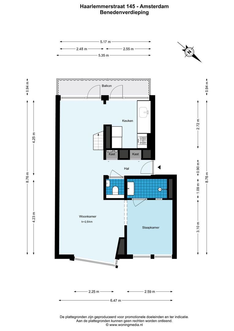 Haarlemmerstraat 145, Amsterdam plattegrond-0
