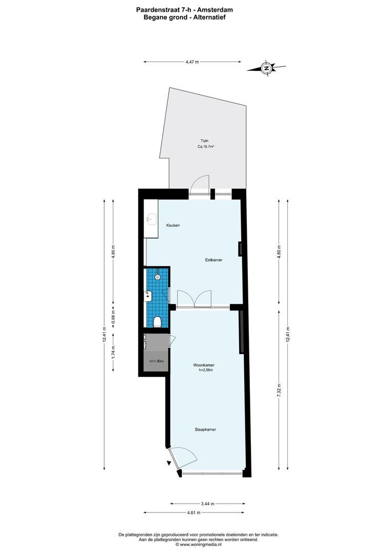 Paardenstraat 7 H, Amsterdam plattegrond-3