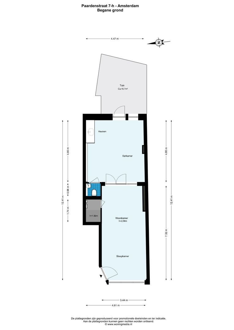 Paardenstraat 7 H, Amsterdam plattegrond-4