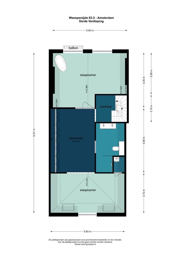 Weesperzijde 83 2, Amsterdam plattegrond-1