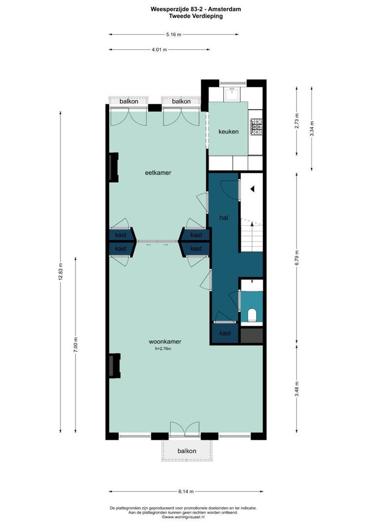 Weesperzijde 83 2, Amsterdam plattegrond-3