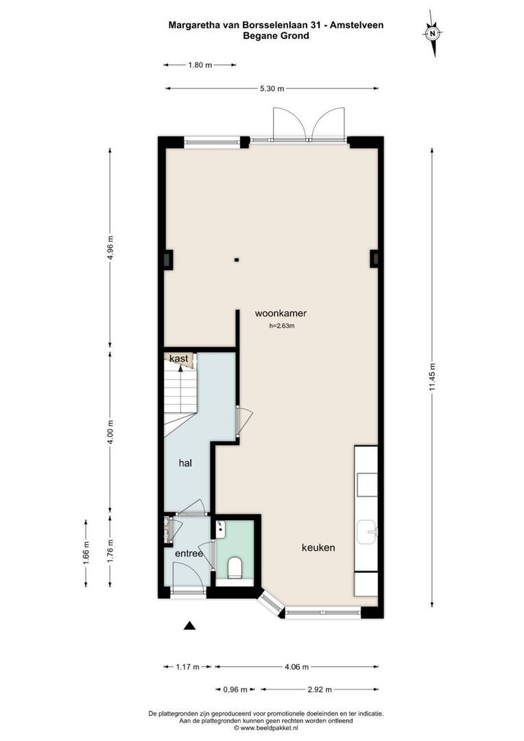 Margaretha van Borsselenlaan 31, Amstelveen plattegrond-0