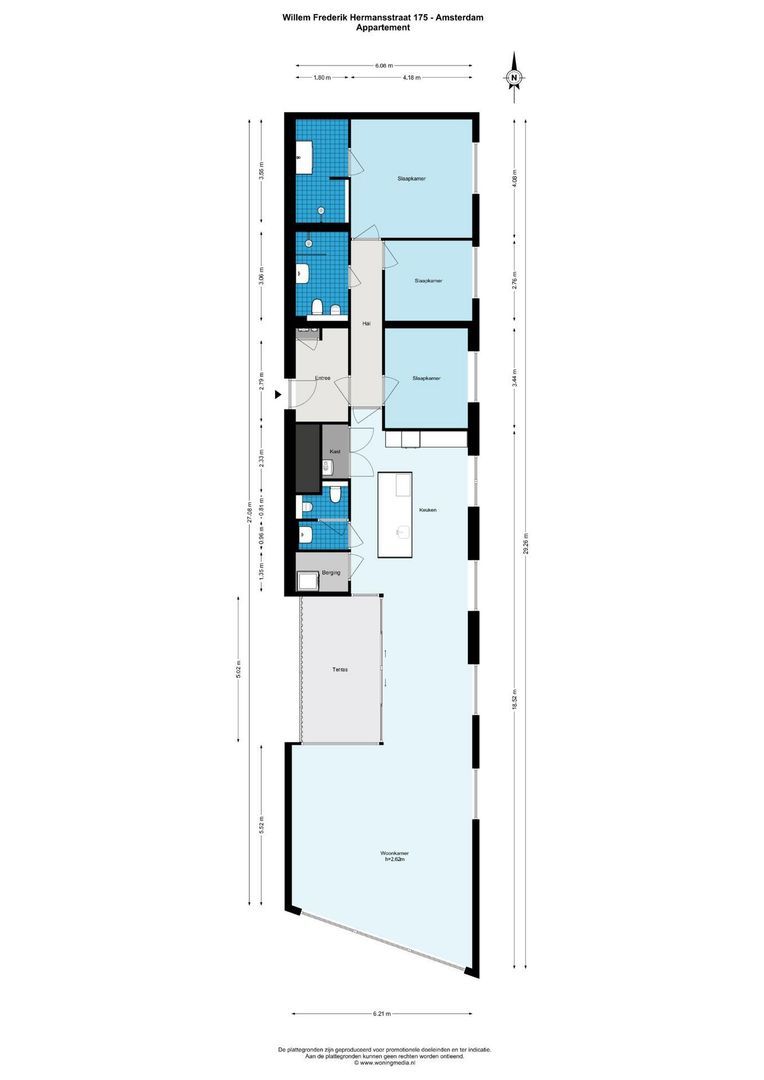 Willem Frederik Hermansstraat 175, Amsterdam plattegrond-0