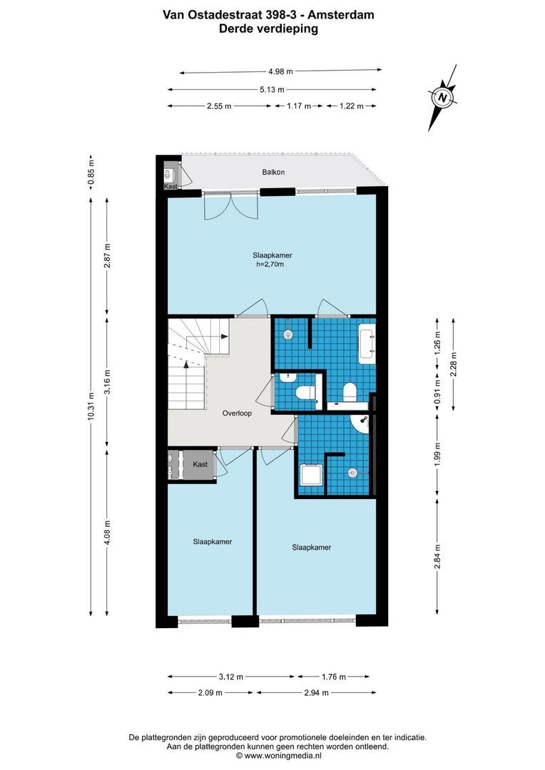 Van Ostadestraat 398 3, Amsterdam plattegrond-1