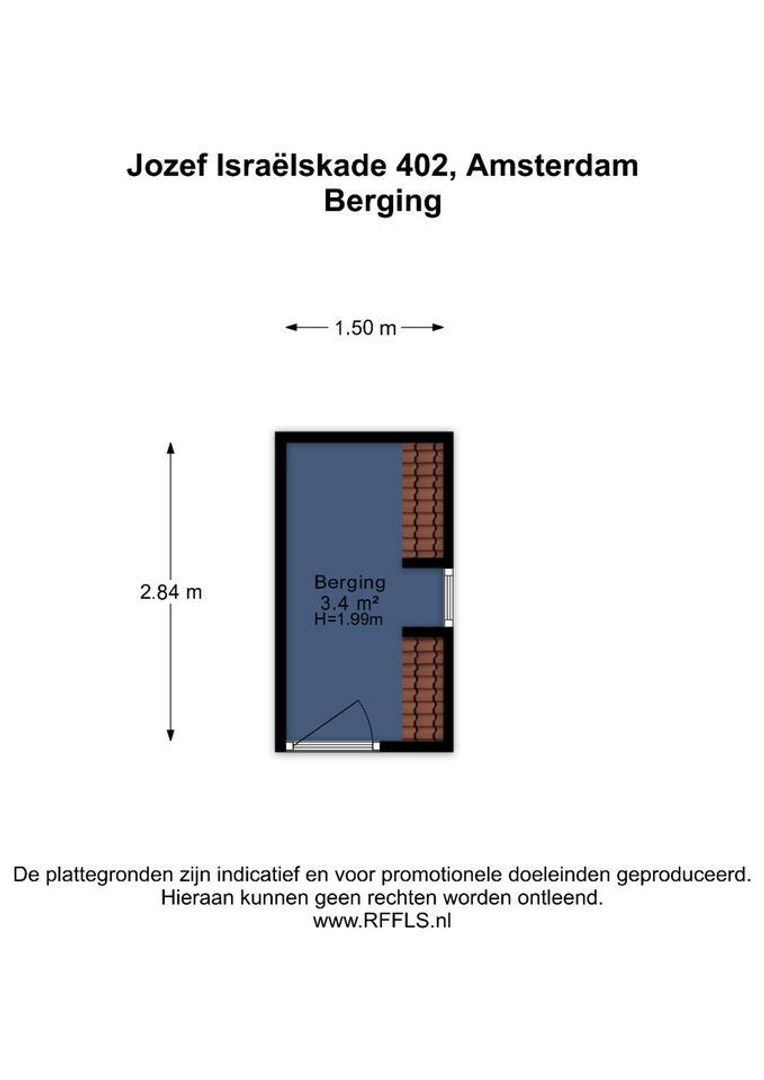 Jozef Israëlskade 402, Amsterdam plattegrond-1