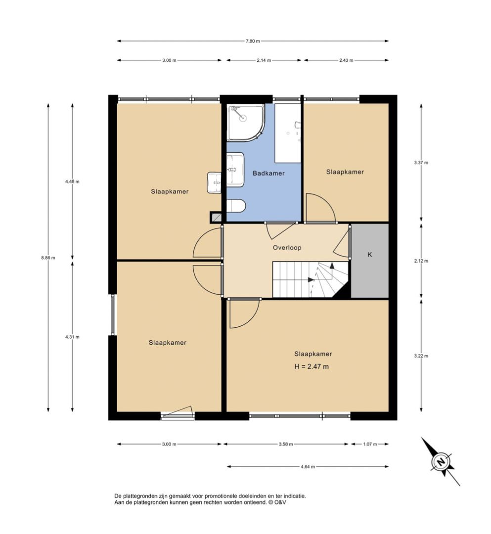 Gruttosingel 38, Den Haag plattegrond-1