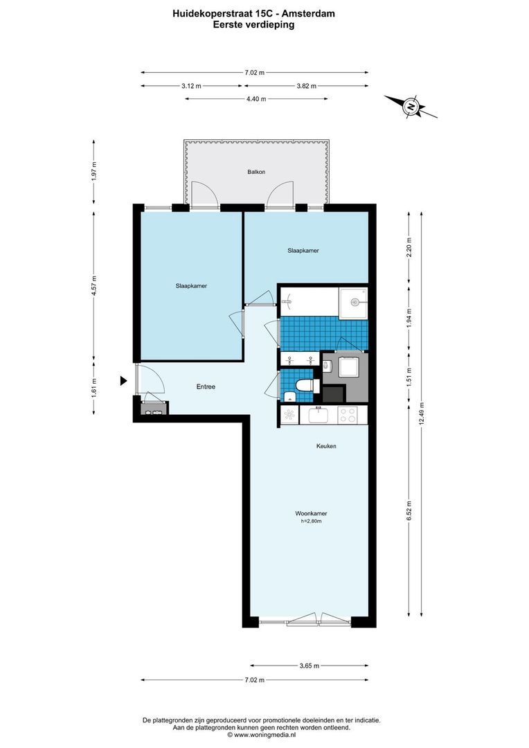 Huidekoperstraat 15 C, Amsterdam plattegrond-0