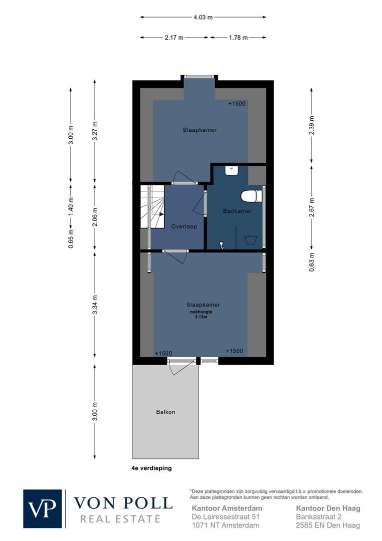 Frederiksstraat 5 3, Amsterdam plattegrond-2