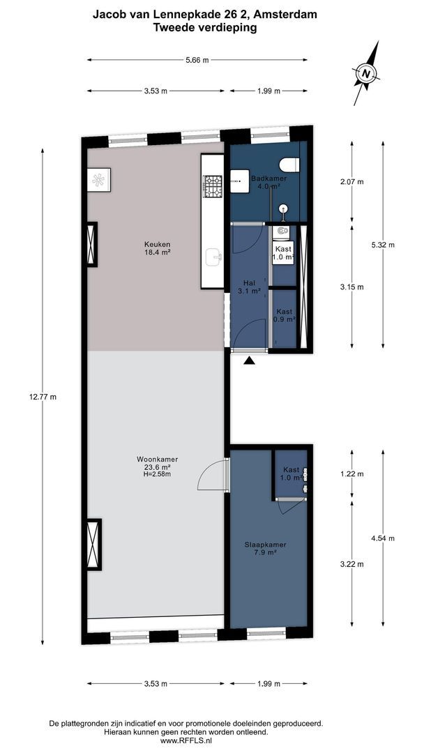 Jacob van Lennepkade 26 2, Amsterdam plattegrond-0