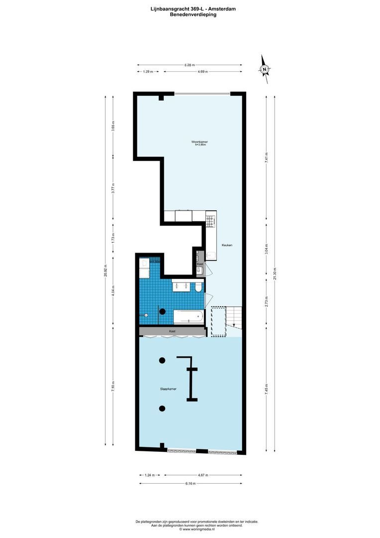 Lijnbaansgracht 369 L, Amsterdam plattegrond-0