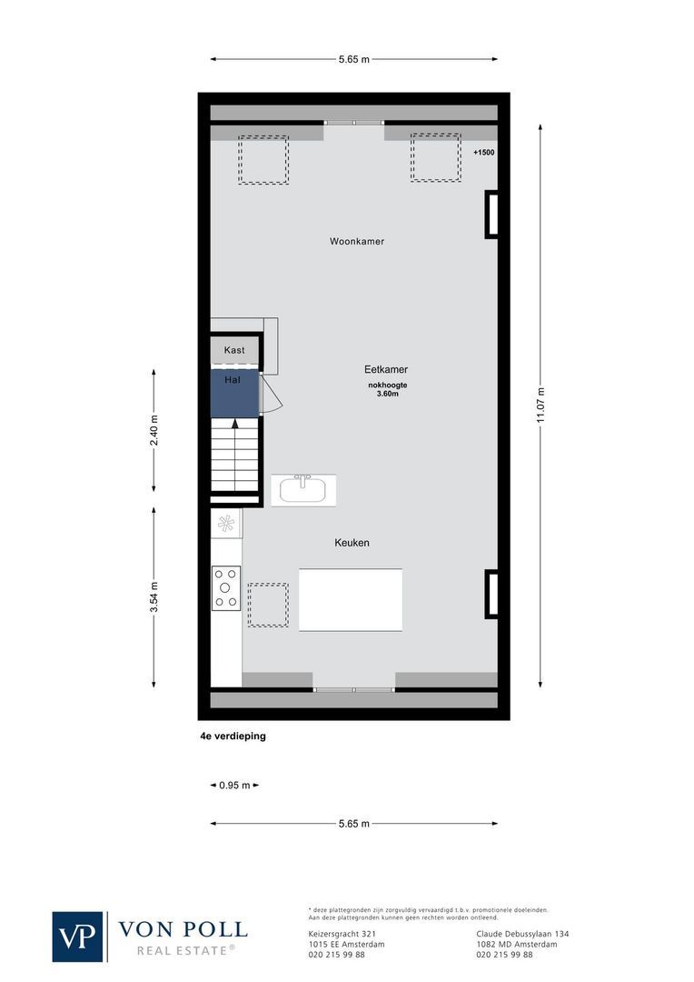 Gijsbrecht van Aemstelstraat 5 3, Amsterdam plattegrond-1