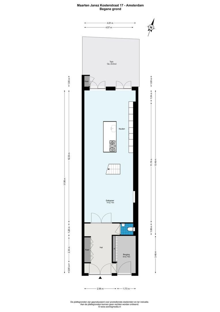 Maarten Jansz. Kosterstraat 17, Amsterdam plattegrond-0