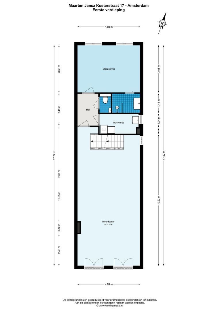 Maarten Jansz. Kosterstraat 17, Amsterdam plattegrond-1