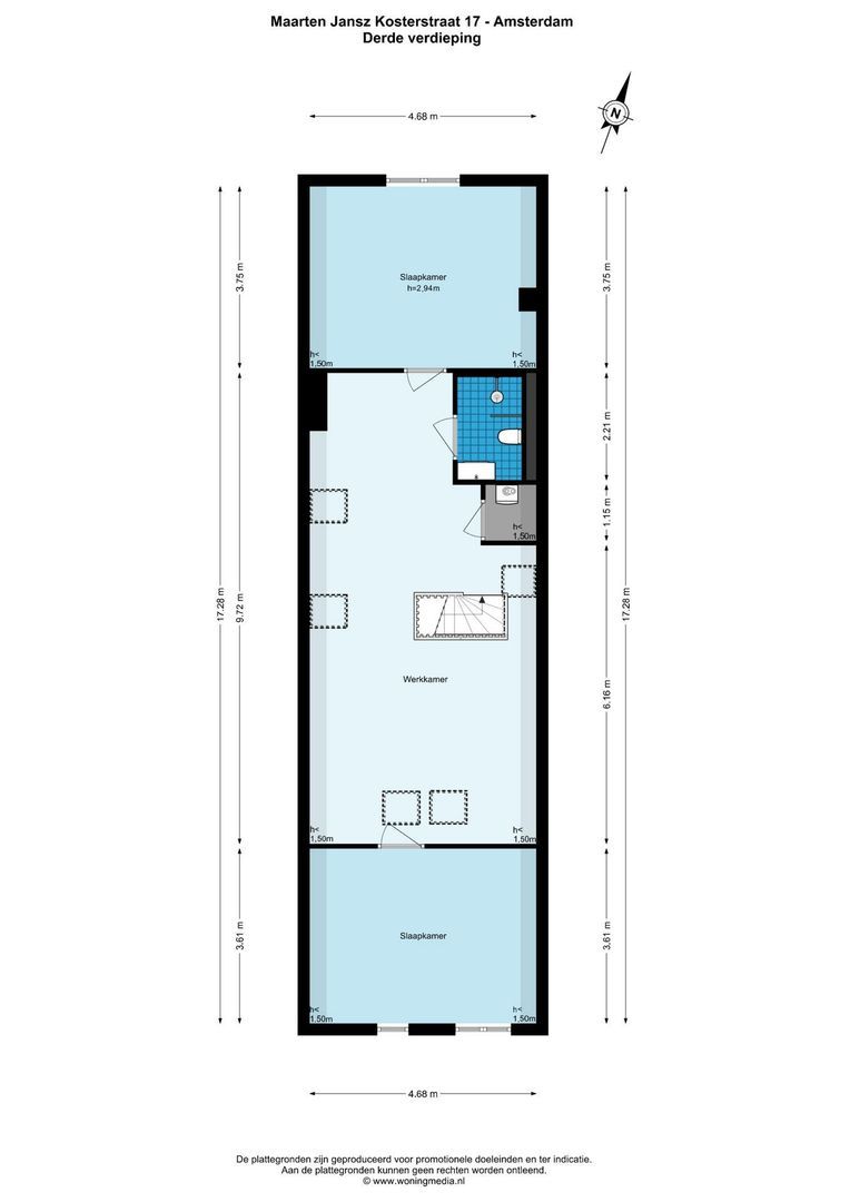 Maarten Jansz. Kosterstraat 17, Amsterdam plattegrond-3